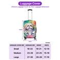 thumbnail image 5 of Funny Watercolor Adorable Shih Tzu Peeking Through Torn Paper Effect Travel Luggage Cover Lion Dog Lover Gifts Suitcase Dust Protective Decor - 00026, 5 of 5