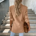 thumbnail image 6 of jsaierl Womens Blazer Double Breasted Notched Collar Open Front Solid Color Plus Size Jacket Trench Coat with Pocket, 6 of 9
