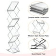 thumbnail image 4 of Foldable Aluminum Magazine Display Racks 6 Layers A4 Brochure Stand Catalog Literature Rack with Oxford Bag, 4 of 8