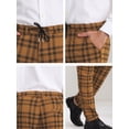 thumbnail image 6 of INSPIRE CHIC Men's Plaid Pants Casual Slim Fit Flat Front Check Dress Trousers, 6 of 6