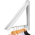 thumbnail image 1 of Tendedero de Pared Plegable (Plata), Colgador de Pared retráctil de Aluminio, Gancho Organizador, Ahorro de Espacio para Sala de Estar, Dormitorio, baño, balcón, 1 of 5