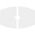 thumbnail image 4 of Ekena Millwork CMP18X12KY2-02000 2 in. ID x 9.75 in. Rectangle Kailey Architectural Grade PVC Contemporain Médaillon de Plafond - 2 Pièces, 4 of 11