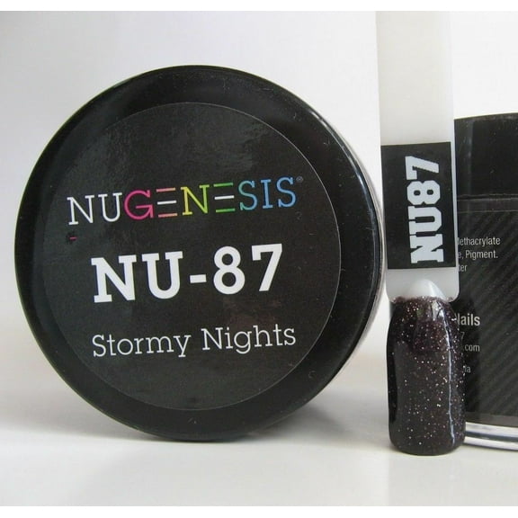 NUGENESIS Nail Color Dip Dipping Powder 1.5oz/jar - NU87 Stormy Nights