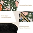 thumbnail image 5 of FORMRS Makeup Bag Travel Cosmetic Organizer for Women Fold Flat Zipper Pouch with Handle, Blue Geometric Flowers, 5 of 8