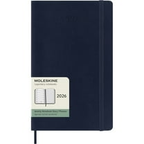 Moleskine, Moleskine Large Blue Weekly Soft Cover 12 Month 2026 Planner, 5.2'' X 8.4'', 12-Month Calendar with Perfect Binding