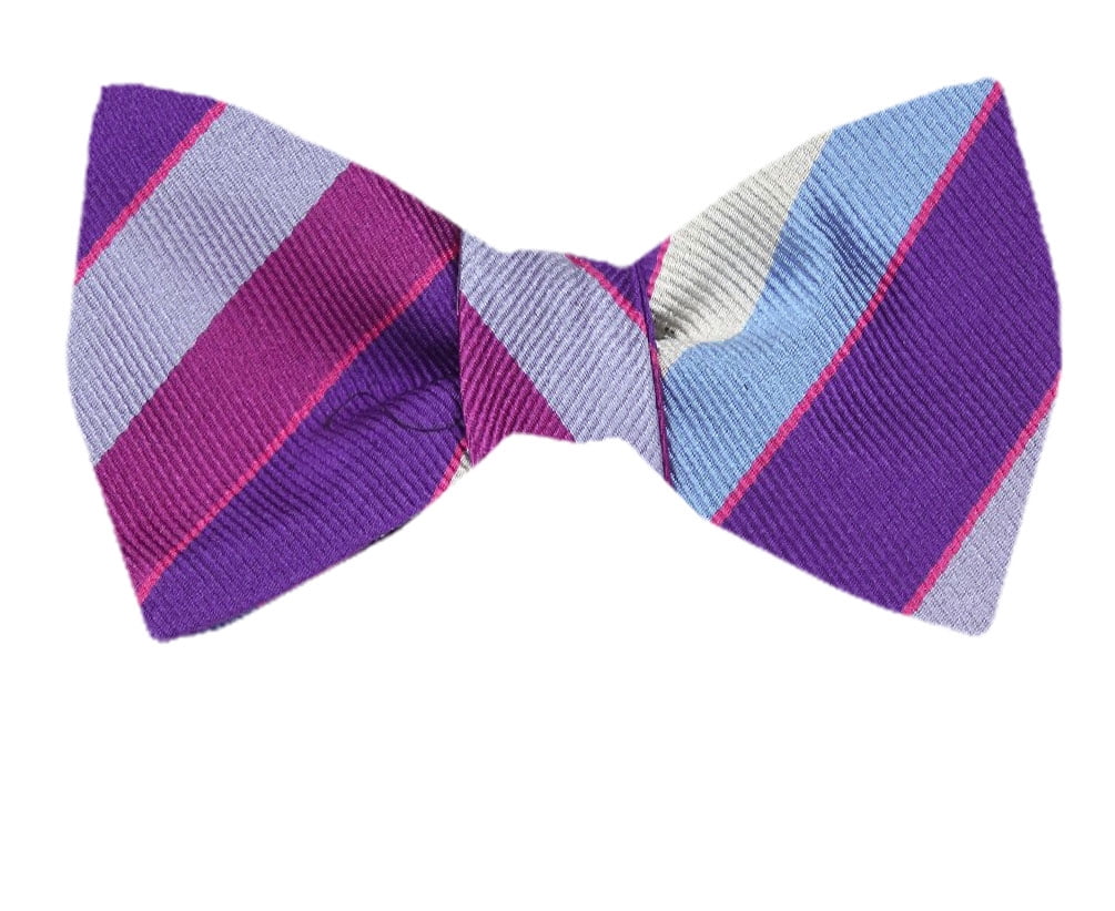FBTZ-832 Mens Purple Silk Self Tie Bow Tie - Walmart.com