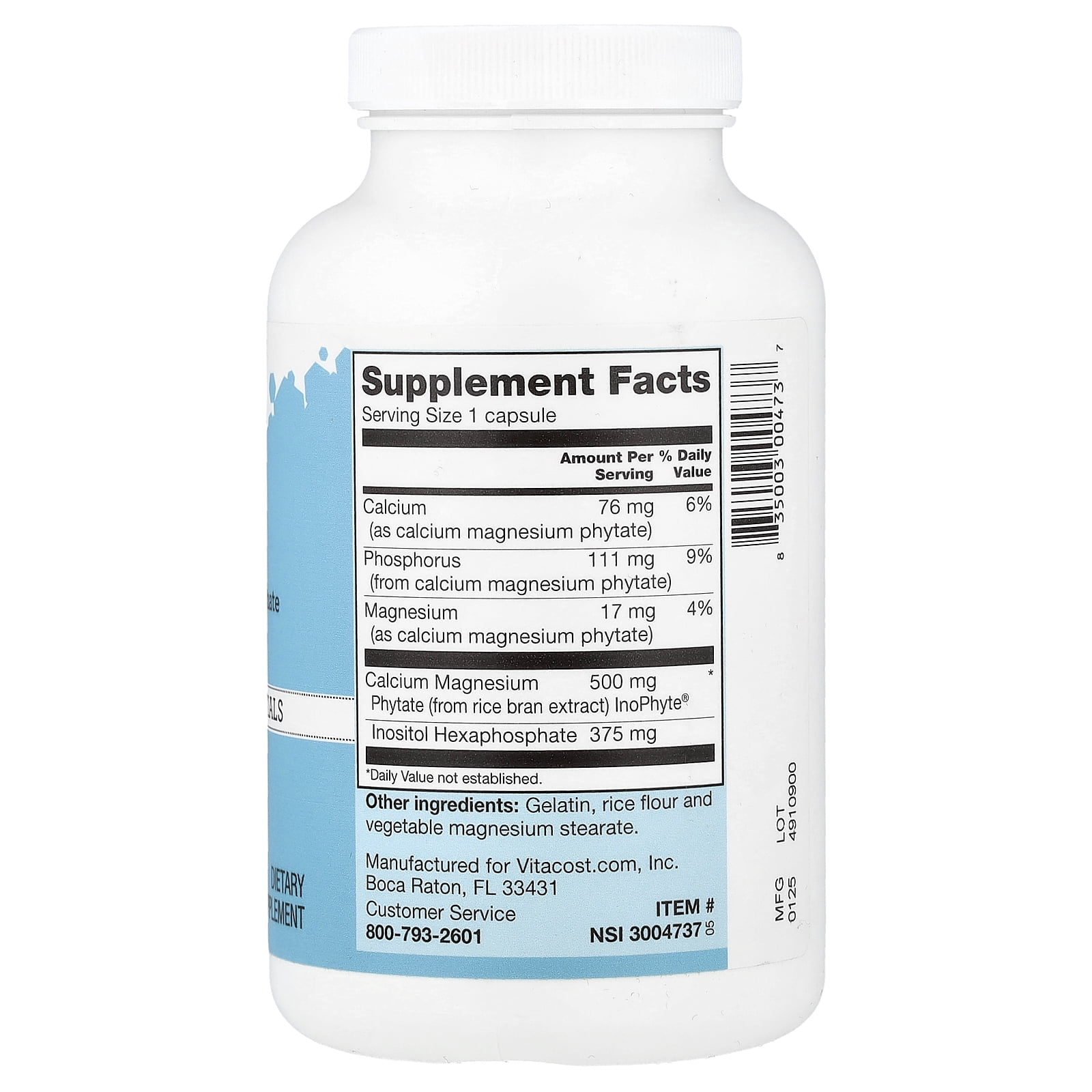 Vitacost IP- 6 Inositol Hexaphosphate -- 240 Capsules