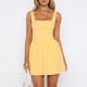 thumbnail image 3 of Vestido ajustado para mujer Cuello cuadrado Mini vestido elegante Vestido de verano sexy Traje diario FLhrweasw Nuevo, 3 of 8