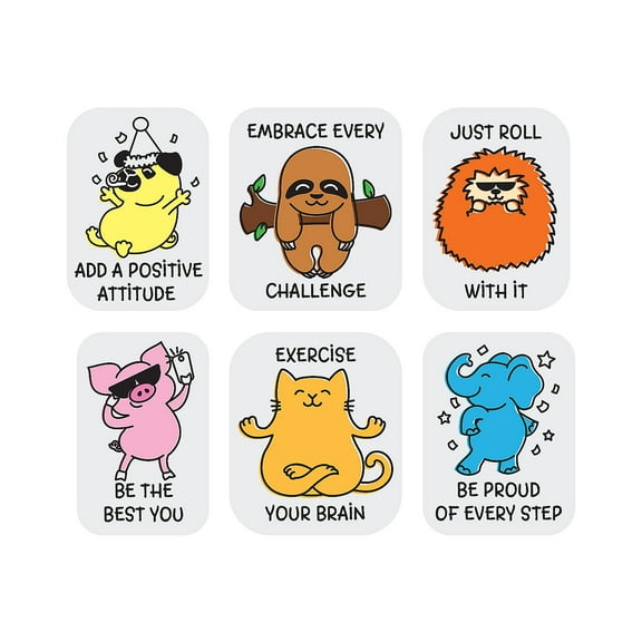 Eccentric Animals Cutouts, Educational, Party Supplies, 6 Pieces