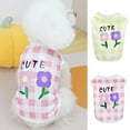 thumbnail image 2 of Ultra Soft Dog Vest - Sweet Cool Flower Plaid Spring/Summer Vest for Small Dogs - Perfect for Outdoors, 2 of 8
