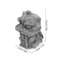 thumbnail image 2 of GOOHOCHY Chinese Sandstone Lion Ornaments for Decor Wealth Prosperity Handicrafts 1 Pair Suitable Size, 2 of 8