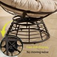 thumbnail image 4 of Ergonomic 360° Rotating Wicker Papasang Chair, Indoor & Outdoor Rattan Chair, Soft Cushion & High-Capacity Steel Frame Are Very Suitable For Living Room, Bedroom & Reading Room, 4 of 7