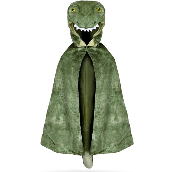 Children's Dinosaur Cloak Fun And Cute Dinosaur Cos Clothing Halloween Clothing Boys Flannel Coat with Hood