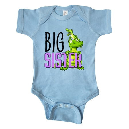 

Inktastic Big Sister with Cute Alligators Gift Baby Boy or Baby Girl Bodysuit