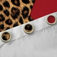thumbnail image 4 of jejeloiu Leopard Pring Stars Curtains Pack of 2 (42x84 Each),Modern Minimalist Art Curtains Blackout,Red Brown Bedroom Curtains For Girls Boys,Microfiber Bedroom Decor, 4 of 6