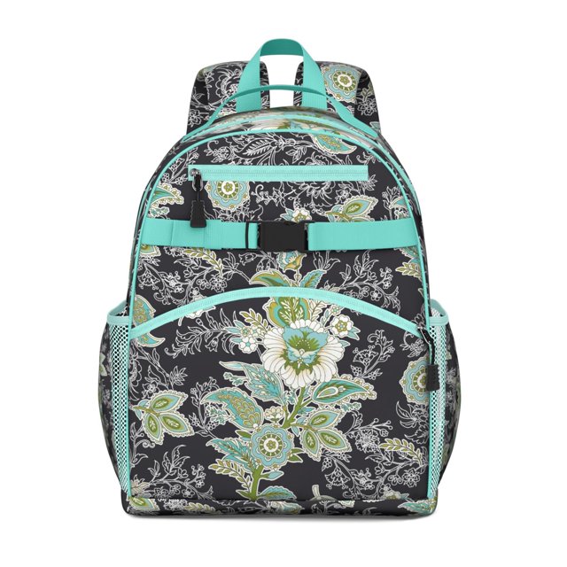 Chic Colorful Paisley Backpack Spine-Protecting Ergonomic Design for Teens