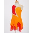 thumbnail image 3 of Doomiva Kids Girls Sleeveless Rhinestone Figure Ice Roller Skating Dress Gymnastic Leotard Dress Dancewear A Orange 10, 3 of 7