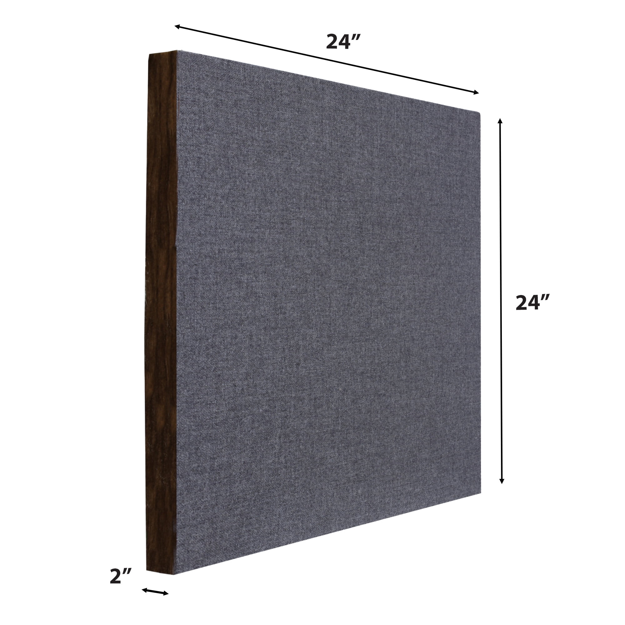 ATS Acoustics Ceiling Acoustic Tile 24"x24"x2" Sound Absorbing Drop Grid Panel For T-Bar Drop Ceiling Noise Reduction (Charcoal)