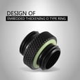 thumbnail image 2 of G1/4 Water Cooling Adapter 2pcs G1/4 Thread Fitting Adapter Connector For Computer Water Cooling System Black Short, 2 of 8