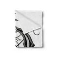 thumbnail image 2 of Letter Q Soft Flannel Fleece Throw Blanket, Flowers Flourishing Gothic Q Words Writing Style Aged Typography, Cozy Plush for Indoor and Outdoor Use, 70" x 90", Black Grey White, by Ambesonne, 2 of 5