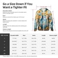 thumbnail image 3 of KLL Rustic Blue Vase Blossoms Print Men's Women’s UPF 50+ Sun Protection Outdoor Hoodie Jacket Long Sleeve Fishing Hiking Performance Shirt- Large, 3 of 5
