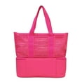 thumbnail image 3 of No Boundaries Women’s Beach Bag with Zip Bottom Cooler Fuchsia Sizzle Perforated, 3 of 5