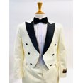 thumbnail image 1 of 1920s Mens Fashion Tailcoat Tuxedo Morning Suit Tux Color Wool Fabric By Alberto Nardoni Ivory ~ Cream ~ Off White Tuxedo & Ivory Suit, 1 of 1