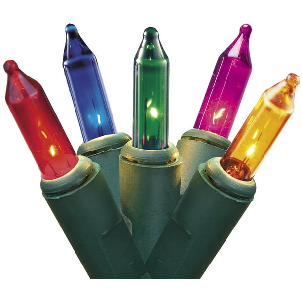 300-Count Multi-Color Mini Christmas Light Set, 62Ft Green Wire - Walmart .Com