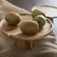 thumbnail image 6 of Wooden Cake Stand 7.2cm Tall Pedestal Fruit Display Bowl Rustic Farmhouse Style Dessert ServerforWedding Party Centerpiece Decor And Kitchen Countertop Organization 16.5cm Diameter Serving Tray, 6 of 10
