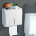 thumbnail image 1 of Toilet Paper Towel Box No Punch Water Toilet Paper Roll Box Shelf Hanging Wallpaper Drawer Box Bathroom Storage, 1 of 6