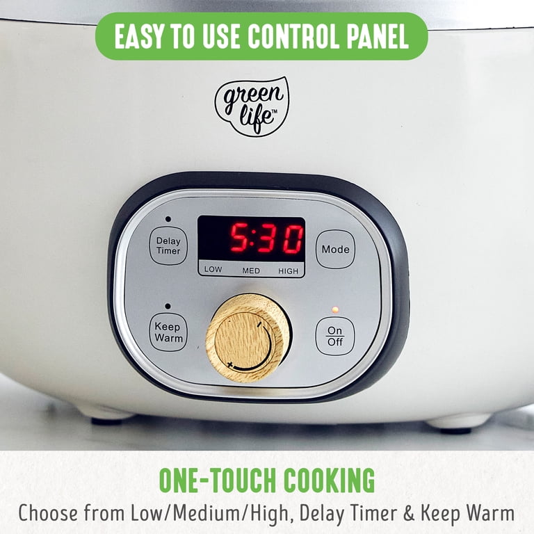 GreenLife 6-Quart Ceramic Nonstick Slow Cooker with Removable Pot photo 5