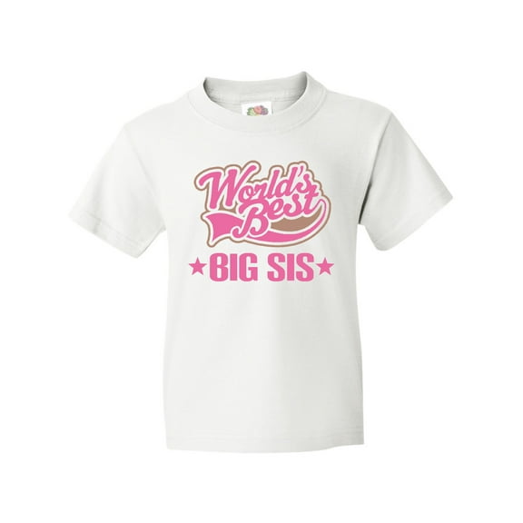 Inktastic Sister Worlds Best Big Sis Youth T-Shirt