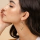 thumbnail image 3 of Pendientes de aro de plata de ley con diseño de infinito chapados en oro de 14 quilates para mujer MFZFUKR HMJM277-2, 3 of 6