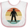 thumbnail image 3 of Inktastic Skateboarding Retro Sunset Skateboarder Boys Baby Bib, 3 of 4