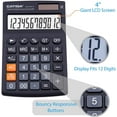 thumbnail image 5 of CATIGA CD-2775 Handheld Calculator Clear 12 Digit LCD Display Screen School Office (Black), 5 of 6