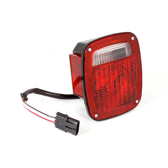 Omix-Ada by RealTruck | 12403.47 | Tail Light Assembly, Left, Black Housing | OE Reference: 56018649AC | Compatible with 1998-2006 Jeep Wrangler TJ