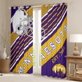 thumbnail image 2 of Football Fans Gifts Curtains & Drapes, American Football City Themed Curtains, Rugby Sports Game 30%-50% Blackout Curtains Graffiti Geometry Striped Window Curtains 52''Wx63''L(Minnesota), 2 of 6