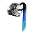 thumbnail image 3 of Trenzas para casco de moto, 60 cm, con gradiente de cola de caballo y rampa, para casco de moto Negro lago azul, 3 of 9