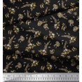thumbnail image 2 of Soimoi Green Polyester Crepe Fabric Leaves & Floral Decor Fabric Printed BTY 52 Inch Wide, 2 of 3