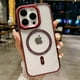 thumbnail image 1 of Hardware Strong Magnetic Attraction [metal Lens Frame+buttons] Suitable For IPhone 15, 14, 13, 12, 13 Pro Max 15Plus, 14Plus Transparent Acrylic Phone Case, 1 of 4