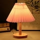 thumbnail image 4 of Table Lamp For Bedroom Infinitely Dimmable Nightstand Lamp With Umbellate Flaxen Fabric Shade For Living Room Office Dorm Solid Wood LED Bulb Included, 4 of 7