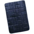 thumbnail image 1 of Clara Clark Bathroom Rugs, Velvet Memory Foam Bath Mat, Ultra Soft Non Slip and Absorbent - Tiled - Large - Navy, 1 of 6