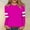 Hot Pink, variant on Royisotas Casual Womens Tops Mint Green Striped Long Sleeve Fall and Winter Plus Size for Shirts Loose Fit Crew Neck TShirts