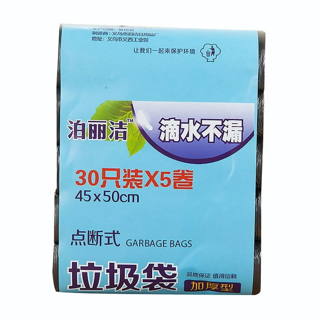 Trash Bags Kitchen 5 Rolls 150Pc Trash Bags Disposable Plastic Household Kitchen Trash Bags