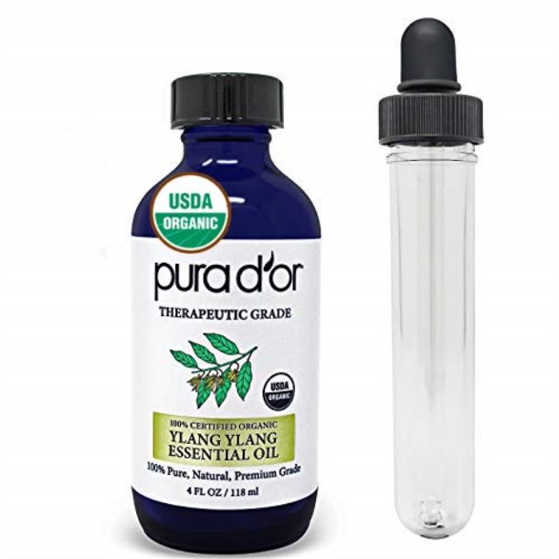 PURA D'OR Ylang Ylang Essential Oil (4oz) USDA Organic 100 Pure