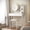 White, variant on Jopath Makeup Vanity Desk with Mirror and Lights,Small Dressing Table with 2 Drawers & Open Shelves and Cushioned Stool,3 Lighting Modes for Bedroom,Small Space,Gold