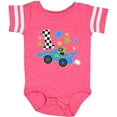 thumbnail image 3 of Inktastic Happy 1st Birthday Blue Racing Car Boys or Girls Baby Bodysuit, 3 of 5