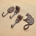 thumbnail image 2 of Ganchos de pared de hierro fundido Heliosvintage de 2 piezas con acabado antiguo, ganchos decorativos con forma de cabeza de animal para ropa de negocios, accesorios para el hogar, gancho, 2 of 5