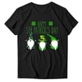 thumbnail image 3 of VNKIDY Womens Short Sleeve Crewneck TShirt With Happy St Patricks Day Cartoon Elf Clover Graphic Casual Loose Fit Tees For Saint Patricks Day Daily Wear Black XXL, 3 of 6