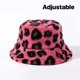 thumbnail image 5 of Sombreros de cubo esponjosos de piel sintética de leopardo de vaca para mujer, sombrero de sol cálido para exteriores, gorra de pescador peluda de terciopelo suave, moda de Panamá para niña, Invierno, 5 of 5